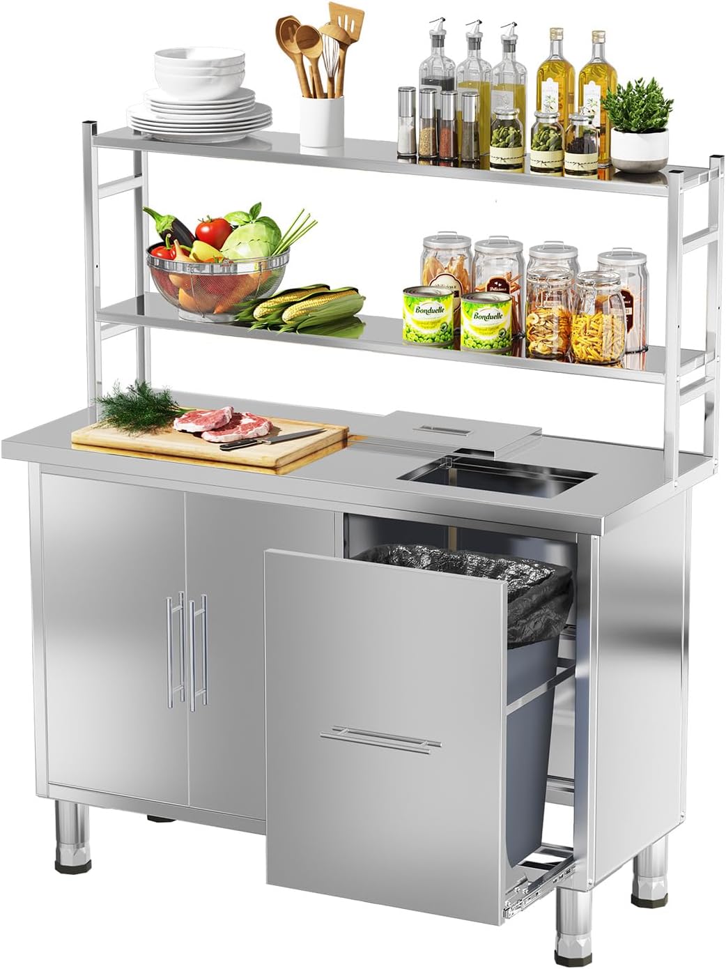 Commercial Kitchen Prep Table - Table de préparation en acier inoxydable