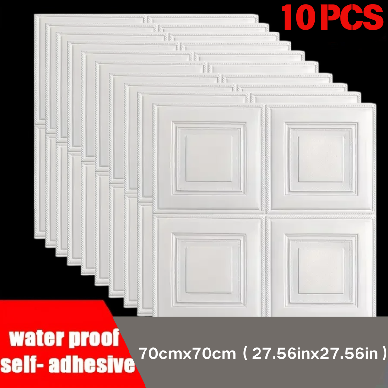 Commercial Kitchen Wall Panels - Papier peint anti-collision imperméable 70*70cm, autocollant