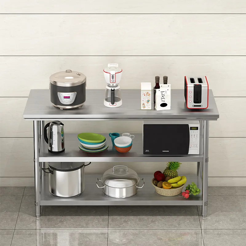 Commercial Kitchen Prep Table - Plan de travail en acier inoxydable,