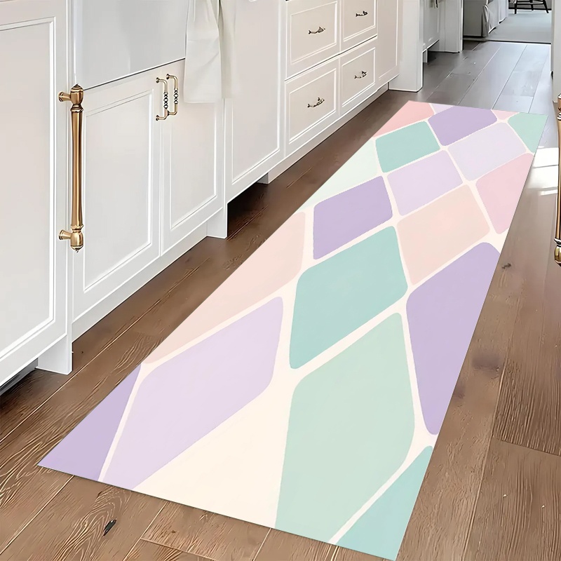 Commercial Kitchen Tile Flooring - Tapis de couloir géométrique antidérapant, long