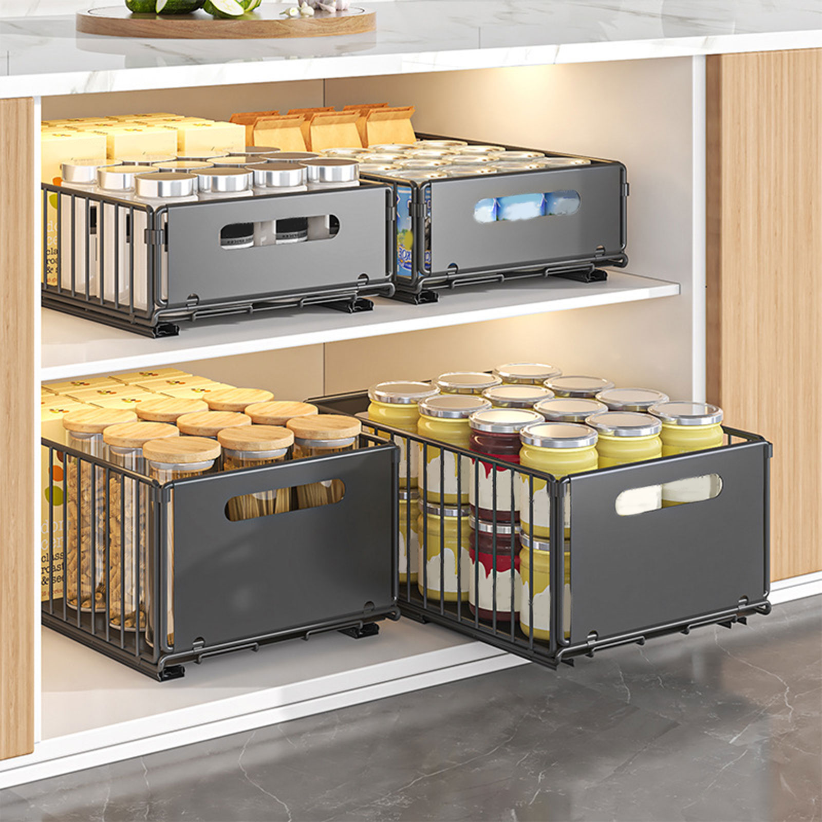 Commercial Kitchen Swing Door - Étagère de rangement de cuisine extractible