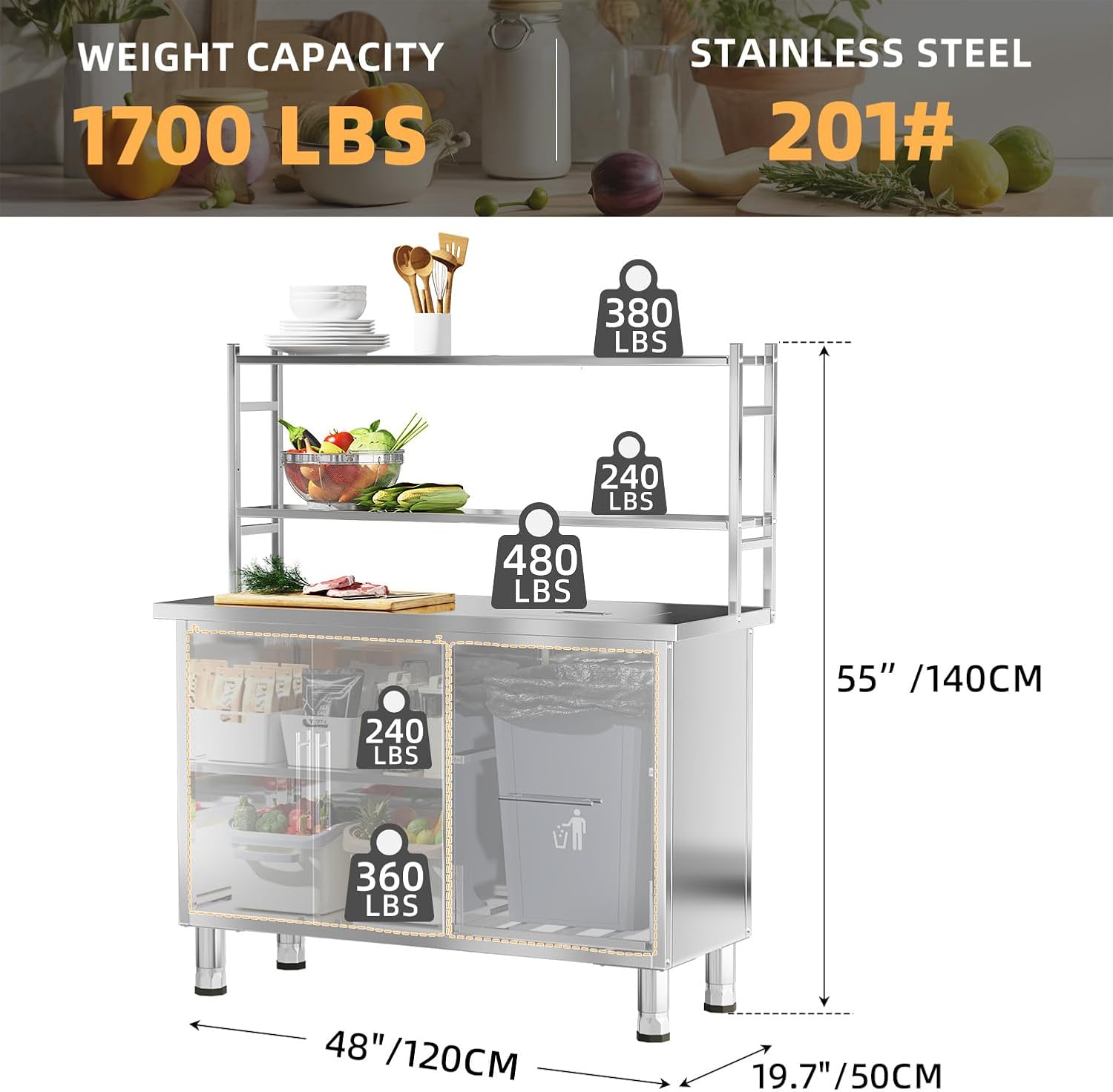 Table de préparation en acier  - Commercial Kitchen Prep Table avis et prix