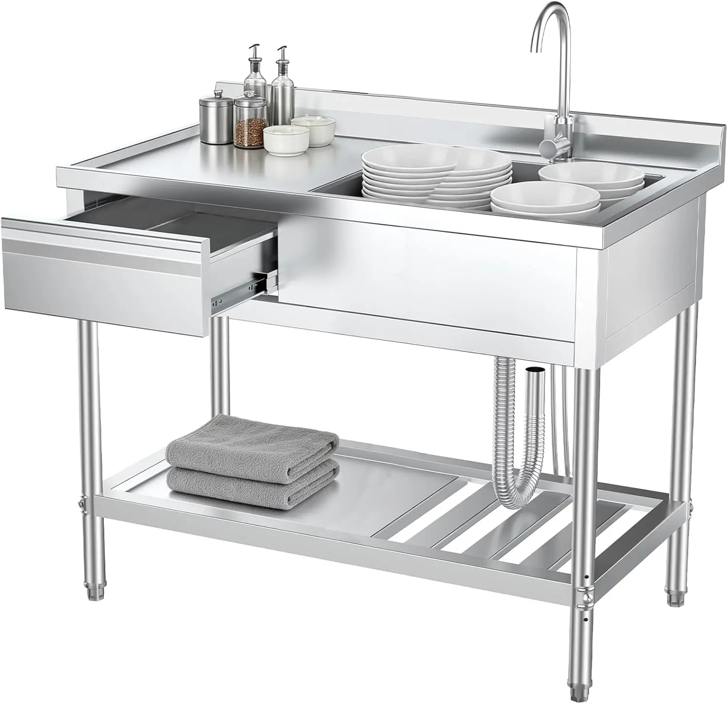 Évier utilitaire en acier inox - Commercial Kitchen Plumbing avis et prix