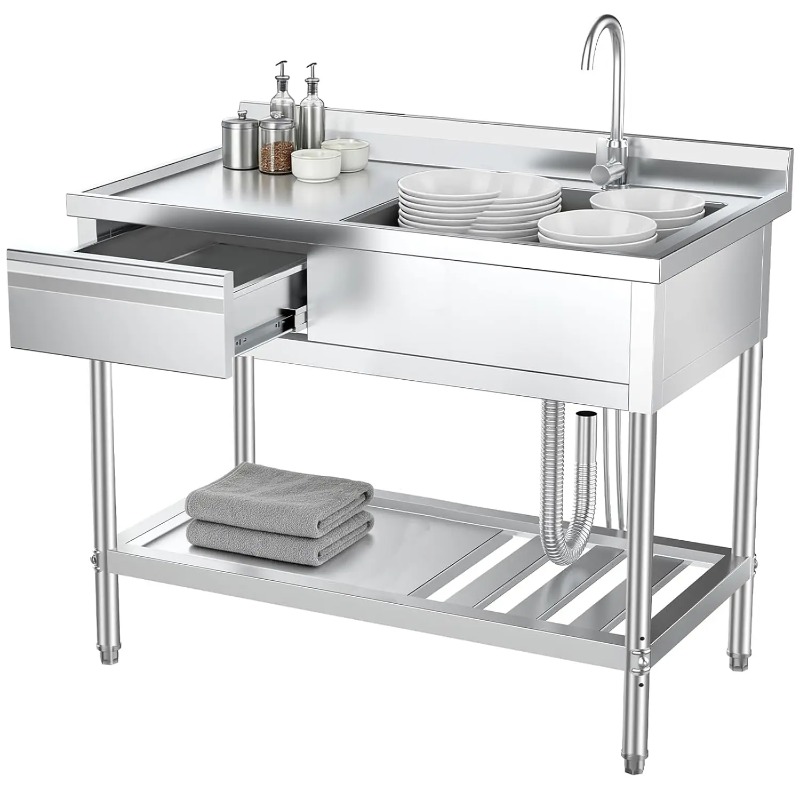 Évier utilitaire en acier inox - Commercial Kitchen Plumbing avis et prix