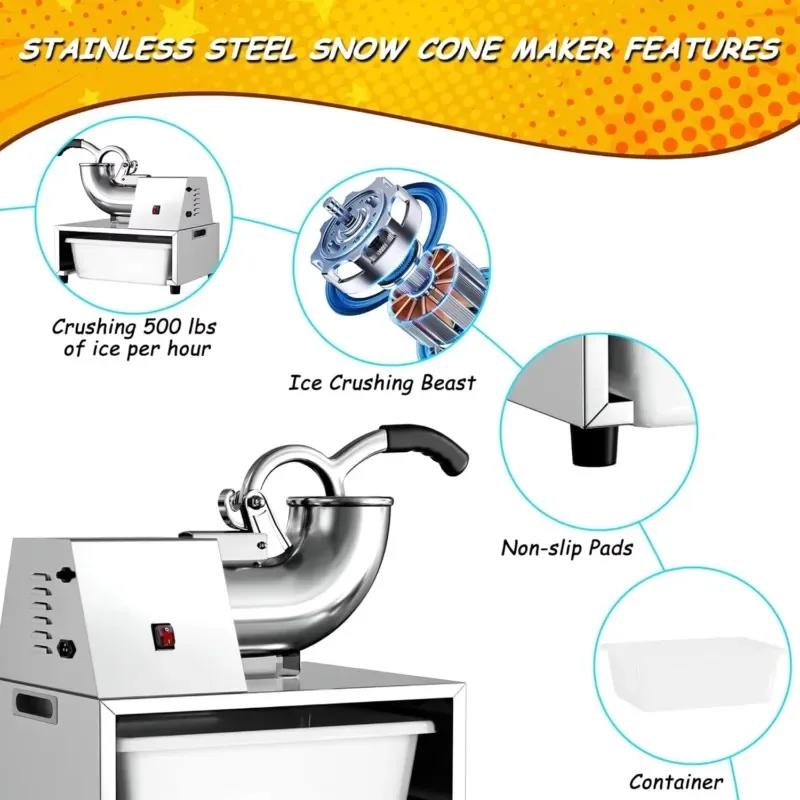 Nouvelle Machine à Glace Pilée - Commercial Kitchen Ice Machine avis et prix